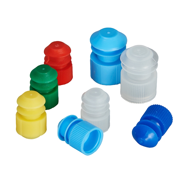 Univ. stopper blue with grip, 9-10 mm PE-LD